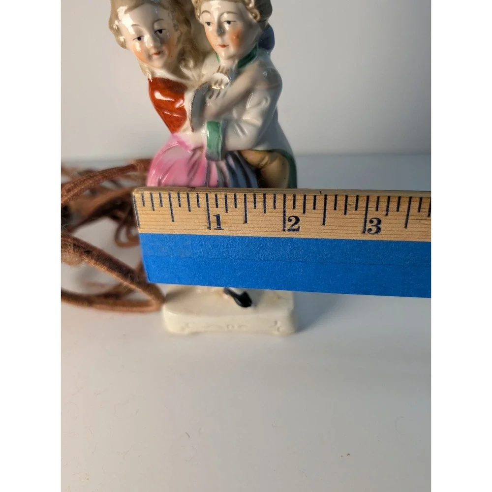 Vintage Hand Painted Figural Victorian Boudoir Table Lamp‎ Bedside Made Germany